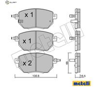 BRAKE PAD SET DISC BRAKE 22-0741-0 FOR INFINITI NISSAN MURANO/SUV 3.5L 6cyl FX