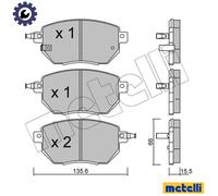 BRAKE PAD SET DISC BRAKE 22-0741-0 FOR INFINITI NISSAN MURANO/SUV 3.5L 6cyl FX