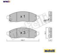 BRAKE PAD SET DISC BRAKE 22-0743-0 FOR NISSAN ARMADA/III/SUV NP300/NAVARA BIG