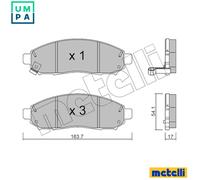 BRAKE PAD SET DISC BRAKE 22-0743-0 FOR NISSAN ARMADA/III/SUV NP300/NAVARA BIG