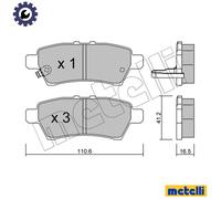BRAKE PAD SET DISC BRAKE 22-0744-0 FOR NISSAN ARMADA/III/SUV PATHFINDER 2.5L