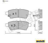 BRAKE PAD SET DISC BRAKE 22-0744-0 FOR NISSAN ARMADA/III/SUV PATHFINDER 2.5L