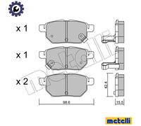 BRAKE PAD SET DISC BRAKE 22-0746-0 FOR TOYOTA YARIS/VITZ/VIOS COROLLA AURIS 1.0L
