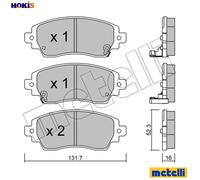 Brake pads 22-0750-0 METELLI for TOYOTA COROLLA Estate COROLLA COROLLA Compact