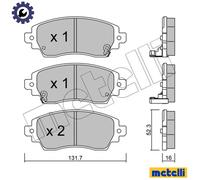 Brake pads 22-0750-0 METELLI for TOYOTA COROLLA Estate COROLLA COROLLA Compact