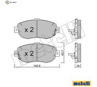 BRAKE PAD SET DISC BRAKE 22-0756-0 FOR LEXUS SOARER/Convertible GS TOYOTA 2.0L