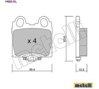 BRAKE PAD SET DISC BRAKE 22-0758-0 FOR LEXUS SOARER/Convertible GS TOYOTA 2.0L