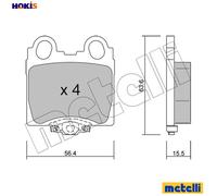 BRAKE PAD SET DISC BRAKE 22-0758-0 FOR LEXUS SOARER/Convertible GS TOYOTA 2.0L