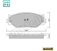 BRAKE PAD SET DISC BRAKE 22-0760-0 FOR LEXUS 2AD-FHV/FTV 2.2L 2AR-FSE 2.5L 4cyl
