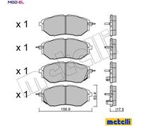 BRAKE PAD SET DISC BRAKE 22-0763-0 FOR SUBARU TRIBECA/SUV B4/VI/LEGACY LEVORG