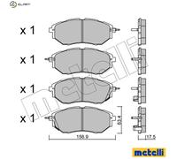 BRAKE PAD SET DISC BRAKE 22-0763-0 FOR SUBARU TRIBECA/SUV B4/VI/LEGACY LEVORG