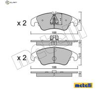 Brake pads 22-0775-0 METELLI for AUDI A5 A5 Sportback A5 Convertible A4 B8