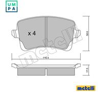 BRAKE PAD SET DISC BRAKE 22-0776-0 FOR AUDI A4/S4 A5/S5 Q5/SUV CAHA/CMGA 2.0L A4