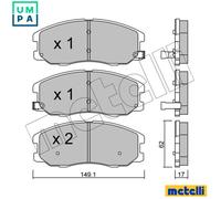 Brake pads 22-0778-0 METELLI for OPEL CHEVROLET