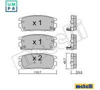 metelligroup 22-0779-0 - Made in Italy - Brake Pads