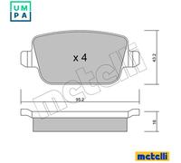 metelligroup 22-0780-0 Brake Pads, Made in Italy
