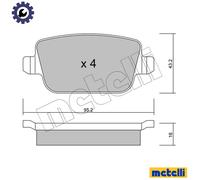 metelligroup 22-0780-0 Brake Pads, Made in Italy