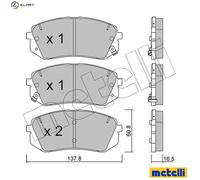 BRAKE PAD SET DISC BRAKE 22-0783-0 FOR HYUNDAI ix35/SUV TUCSON/IX35/II 2.0L