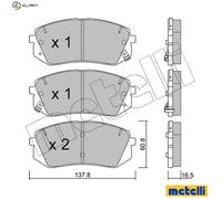 metelligroup 22-0783-0 Brake Pads, Made in Italy