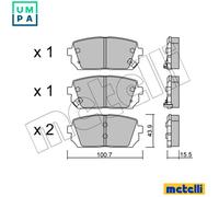 BRAKE PAD SET DISC BRAKE 22-0784-0 FOR KIA RONDO/III/MPV CARENS D4EAG4KA 2.0L