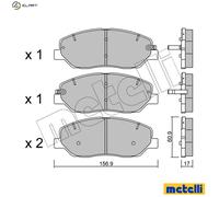 BRAKE PAD SET DISC BRAKE 22-0787-0 FOR HYUNDAI SANTA/FE/II KIA SSANGYONG