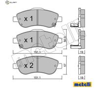 BRAKE PAD SET DISC BRAKE 22-0789-0 FOR HONDA CR-V/IV/SUV/III/Mk K24Z6 2.4L 4cyl