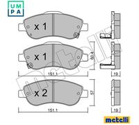 BRAKE PAD SET DISC BRAKE 22-0789-0 FOR HONDA CR-V/IV/SUV/III/Mk K24Z6 2.4L 4cyl