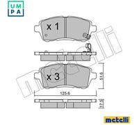 metelligroup 22-0793-0 Brake Pads, Made in Italy