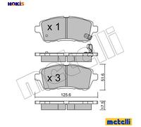 metelligroup 22-0793-0 Brake Pads, Made in Italy