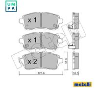 metelligroup 22-0793-1 - Made in Italy - Brake Pads