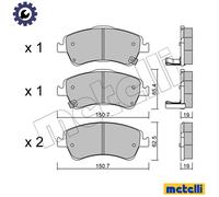 metelligroup 22-0795-0 - Made in Italy - Brake Pads
