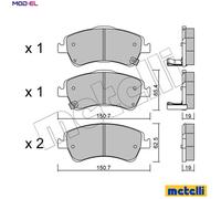 metelligroup 22-0795-0 - Made in Italy - Brake Pads