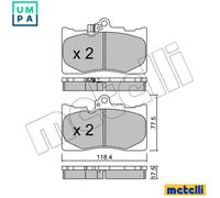 BRAKE PAD SET DISC BRAKE 22-0799-0 FOR LEXUS 2AR-FSE 2.5L 4cyl GS 2GR-FXE 3.5L