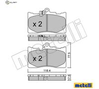 BRAKE PAD SET DISC BRAKE 22-0799-0 FOR LEXUS 2AR-FSE 2.5L 4cyl GS 2GR-FXE 3.5L