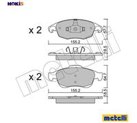 BRAKE PAD SET DISC BRAKE 22-0800-0 FOR PEUGEOT PARTNER/Box/Body/MPV/TEPEE DS