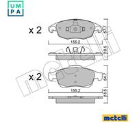 BRAKE PAD SET DISC BRAKE 22-0800-0 FOR PEUGEOT PARTNER/Box/Body/MPV/TEPEE DS