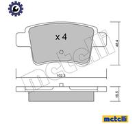 BRAKE PAD SET DISC BRAKE 22-0801-0 FOR CITROEN C4/GRAND/PICASSO/MPV 1.7L 4cyl
