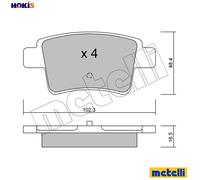 BRAKE PAD SET DISC BRAKE 22-0801-0 FOR CITROEN C4/GRAND/PICASSO/MPV 1.7L 4cyl