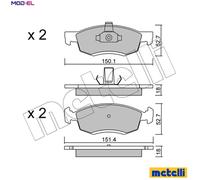 BRAKE PAD SET DISC BRAKE 22-0802-0 FOR LADA DACIA K7M 1.6L 4cyl LARGUS Van 1.5L