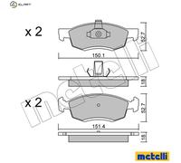 BRAKE PAD SET DISC BRAKE 22-0802-0 FOR LADA DACIA K7M 1.6L 4cyl LARGUS Van 1.5L