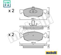 BRAKE PAD SET DISC BRAKE 22-0802-0 FOR LADA DACIA K7M 1.6L 4cyl LARGUS Van 1.5L