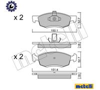BRAKE PAD SET DISC BRAKE 22-0802-0 FOR LADA DACIA K7M 1.6L 4cyl LARGUS Van 1.5L