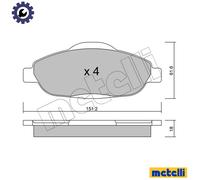 metelligroup 22-0804-0 Brake Pads, Made in Italy