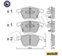 BRAKE PAD SET DISC BRAKE 22-0805-0 FOR MAZDA L3KG 2.3L 4cyl 6