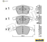 BRAKE PAD SET DISC BRAKE 22-0805-0 FOR MAZDA L3KG 2.3L 4cyl 6