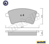 BRAKE PAD SET DISC BRAKE 22-0812-0 FOR RENAULT KANGOO/GRAND/Rapid/Express/BE
