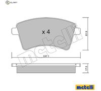 BRAKE PAD SET DISC BRAKE 22-0812-2 FOR MERCEDES-BENZ CITAN/Box/Body/MPV/Panel