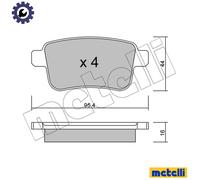 metelligroup 22-0814-0 Brake Pads, Made in Italy