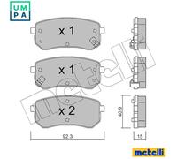 metelligroup 22-0815-0 - Made in Italy - Brake Pads
