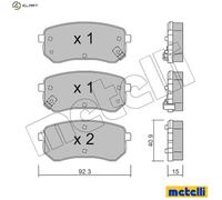 metelligroup 22-0815-0 - Made in Italy - Brake Pads